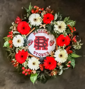 Rolling Stones Bespoke Wreath, Funerals, Radcliffe Florist