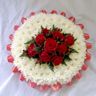 Blocked Posy, Red Roses, Radcliffe Florist, Flowers